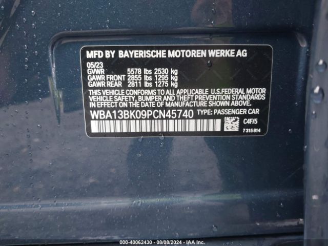 WBA13BK09PCN45740 BMW M550 I Xdrive