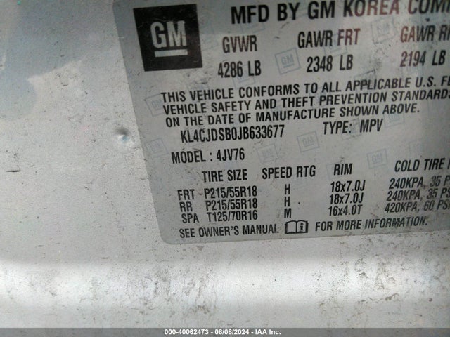 Buick Encore Premium 2018 KL4CJDSB0JB633677 Image 9