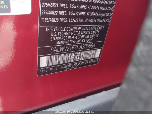 SALWV2TF7EA386594 Land Rover Range Rover Sport 5.0l V8 Supercharged Autobiography