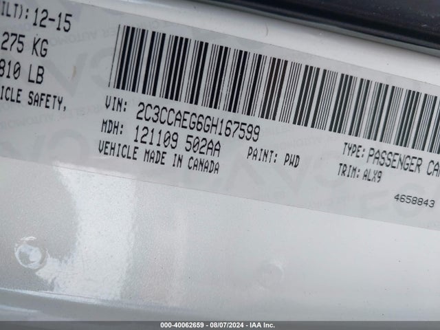 2C3CCAEG6GH167599 Chrysler 300C