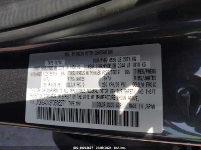 JM3KE4DY3F0516371 Mazda Cx-5 Grand Touring