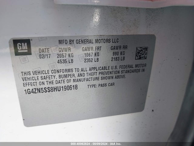 1G4ZN5SS8HU190618 Buick Lacrosse Preferred