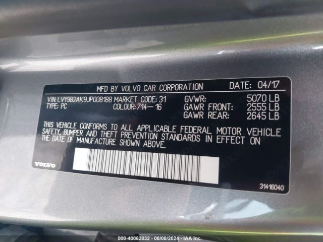 LVY982AK9JP008188 Volvo S90 T5 Momentum