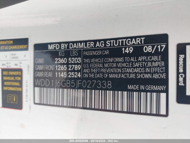 WDD1J6GB5JF027338 Mercedes-Benz E 400 4matic