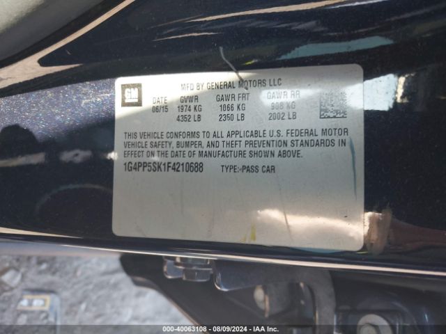 1G4PP5SK1F4210688 Buick Verano