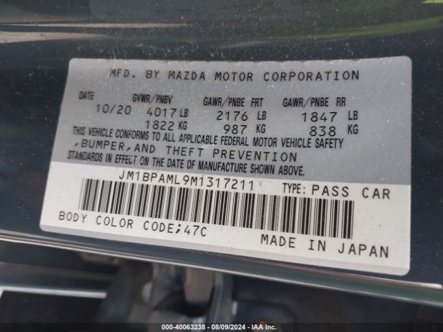 JM1BPAML9M1317211 Mazda Mazda3 Premium