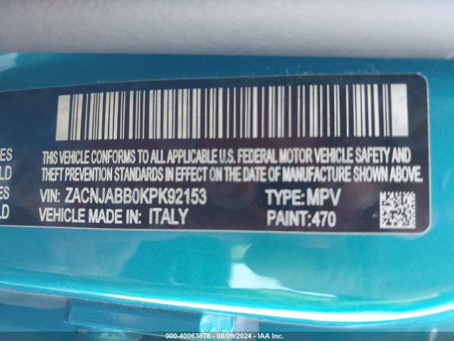 ZACNJABB0KPK92153 Jeep Renegade Latitude