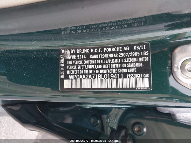 2011 PORSCHE PANAMERA WP0AA2A71BL019411 Photo 8