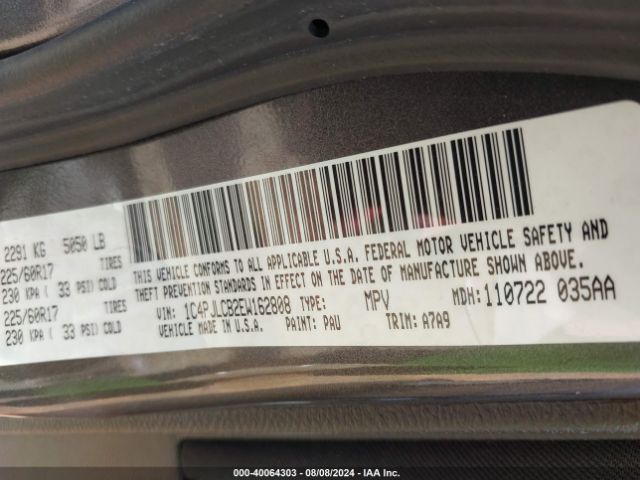 1C4PJLCB2EW162808 Jeep Cherokee Latitude