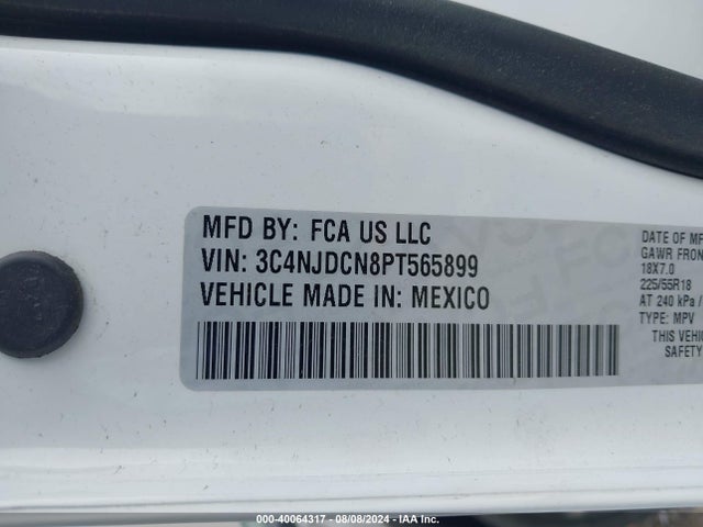 3C4NJDCN8PT565899 Jeep Compass Limited 4x4
