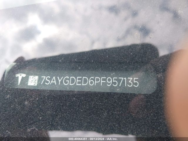 7SAYGDED6PF957135 Tesla Model Y Rwd