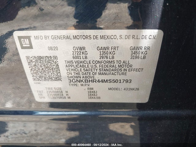 Chevrolet Blazer Awd 2lt 2021 3GNKBHR44MS501793 Image 9