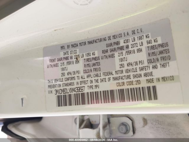 3MVDMBDLXNM439697 Mazda Cx-30 Premium