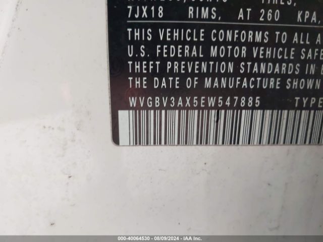 WVGBV3AX5EW547885 Volkswagen TIGUAN SE