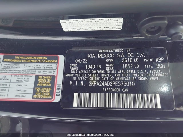 KIA RIO S 2023 3KPA24AD3PE575010 Image 9