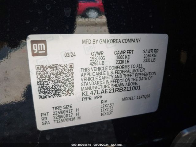 KL47LAE21RB211001 Buick Envista Preferred Fwd