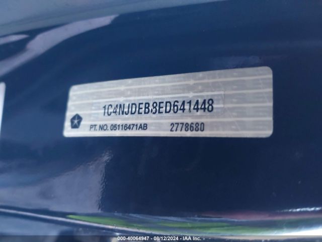 1C4NJDEB8ED641448 Jeep Compass Latitude