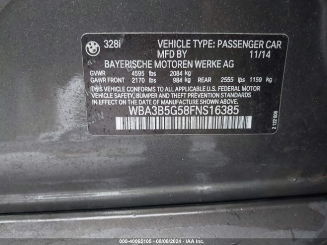 WBA3B5G58FNS16385 BMW 328i Xdrive
