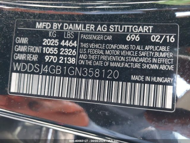 WDDSJ4GB1GN358120 Mercedes-Benz CLA 250 4MATIC