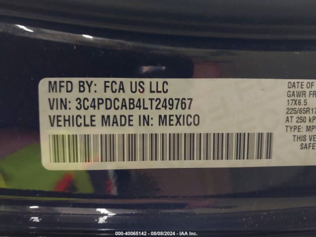 3C4PDCAB4LT249767 Dodge Journey Se Value