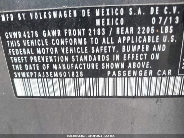 3VWKP7AJ3EM601828 Volkswagen Jetta Sportwagen 2.5l S