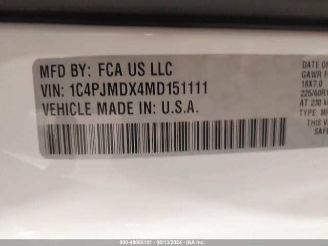 Jeep Cherokee Limited 4x4 2021 1C4PJMDX4MD151111 Image 9