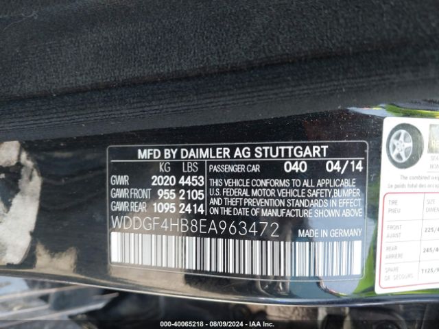 WDDGF4HB8EA963472 Mercedes-Benz C 250 Luxury/sport