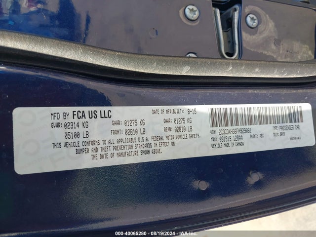 Dodge Charger Sxt 2015 2C3CDXHG6FH929081 Image 9