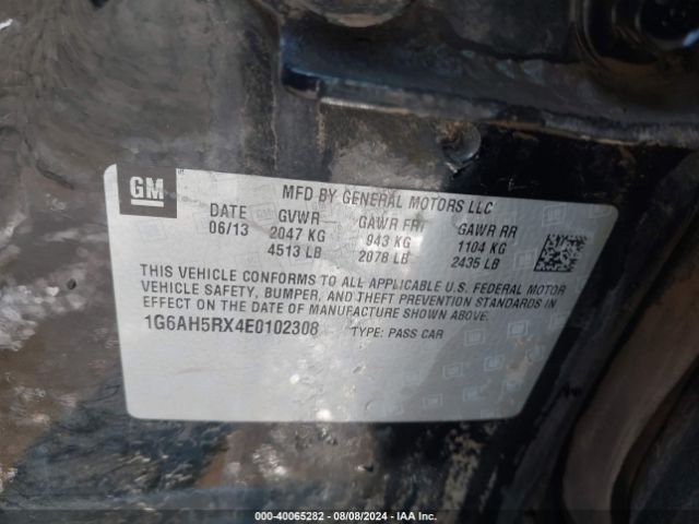 1G6AH5RX4E0102308 Cadillac ATS LUXURY