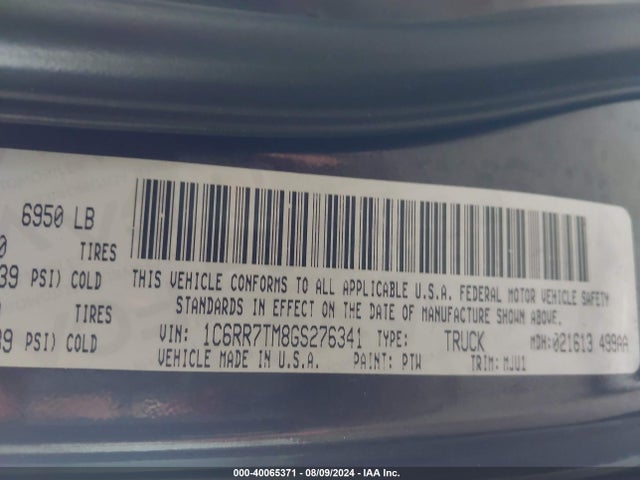 RAM 1500 Lone Star 2016 1C6RR7TM8GS276341 Image 9