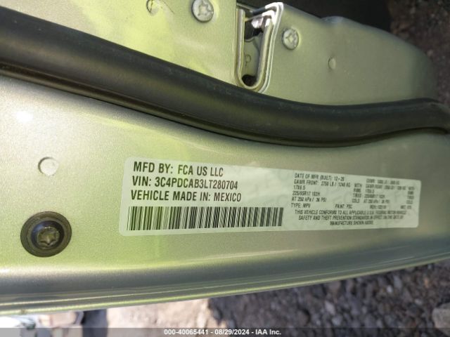 2020 DODGE JOURNEY 3C4PDCAB3LT280704 Photo 8