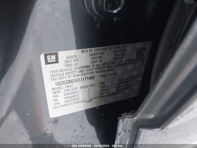 1GCGSBE36F1171488 Chevrolet Colorado Lt