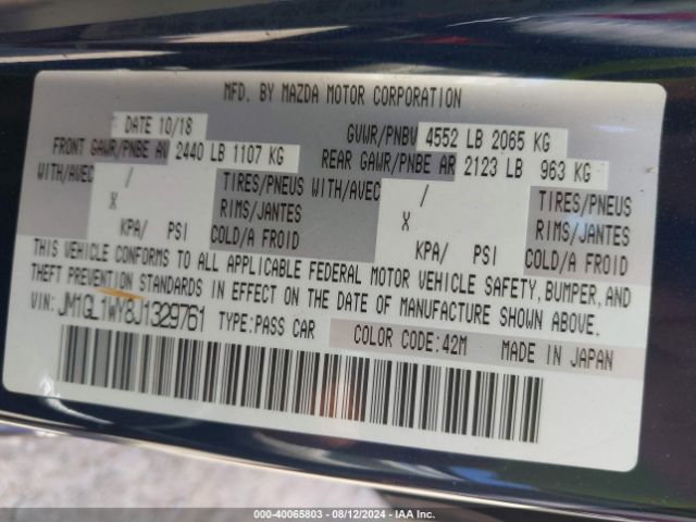 JM1GL1WY8J1329761 Mazda Mazda6 Grand Touring Reserve