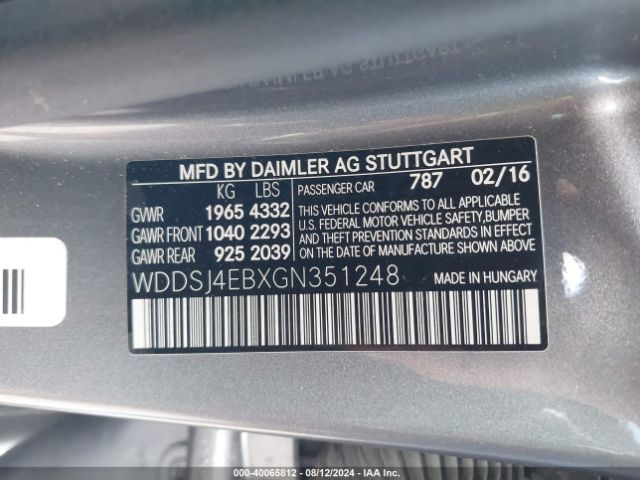 WDDSJ4EBXGN351248 Mercedes-Benz CLA 250