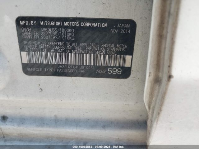 2015 MITSUBISHI LANCER JA32U2FU4FU010081 Photo 8