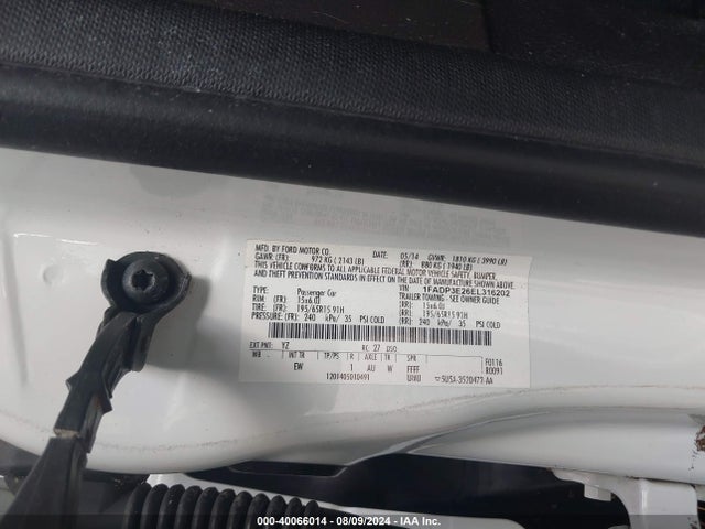 Ford FOCUS S 2014 1FADP3E26EL316202 Image 9