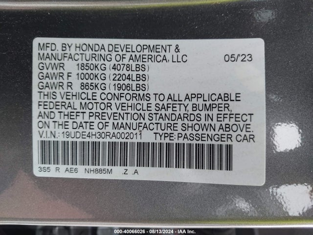 19UDE4H30RA002011 Acura Integra A-spec