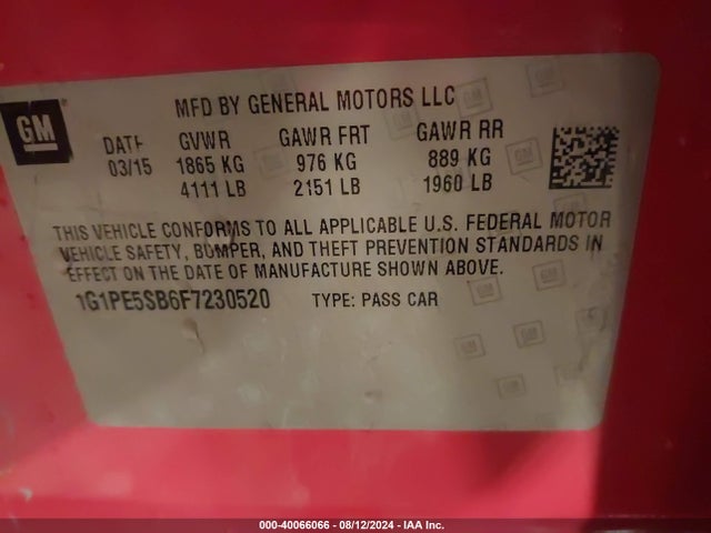 Chevrolet Cruze 2lt Auto 2015 1G1PE5SB6F7230520 Image 9