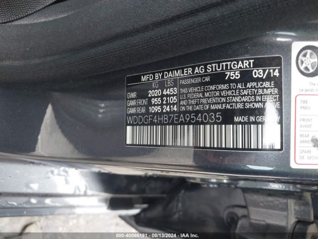 WDDGF4HB7EA954035 Mercedes-Benz C 250 Luxury/sport