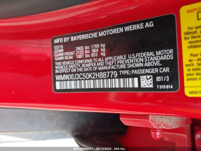 WMWXU3C50K2H88779 Mini Hardtop Cooper S