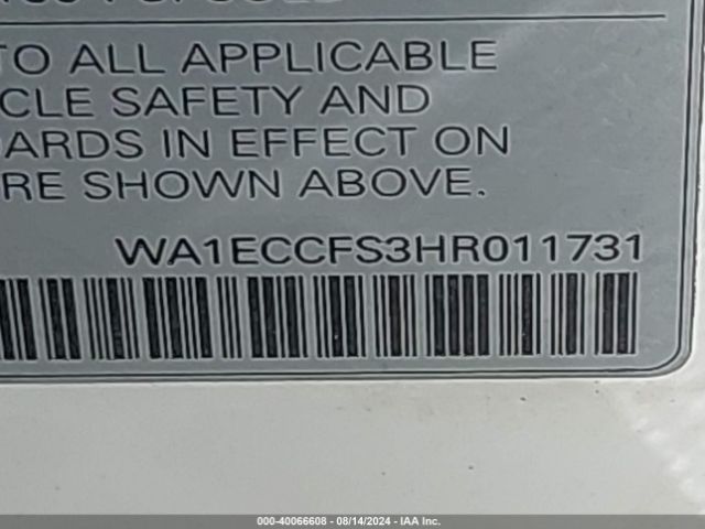 WA1ECCFS3HR011731 Audi Q3 2.0t Premium