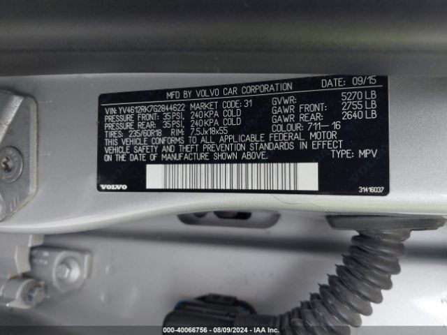 YV4612RK7G2844622 Volvo Xc60 T5 Premier