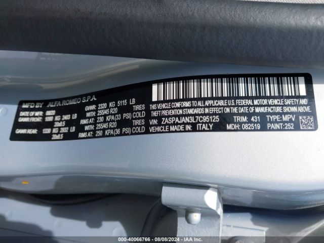 ZASPAJAN3L7C95125 Alfa Romeo Stelvio Rwd