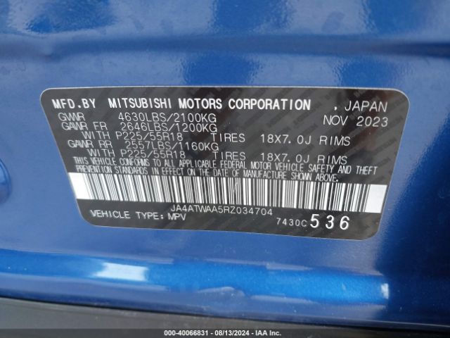 2024 MITSUBISHI ECLIPSE CROSS JA4ATWAA5RZ034704 Photo 8