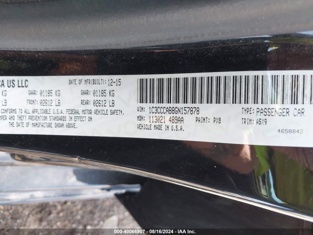 1C3CCCAB8GN157878 Chrysler 200 Limited