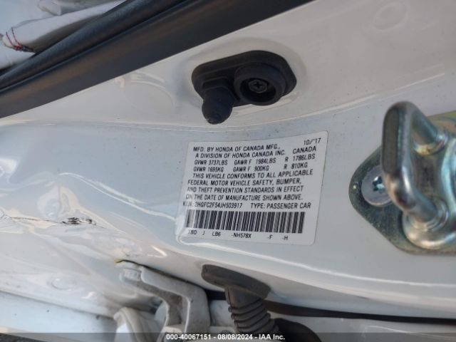 2HGFC2F54JH503917 Honda Civic Lx