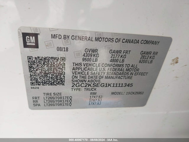 Chevrolet Silverado 2500hd Lt 2019 2GC2KSEG1K1111345 Image 9