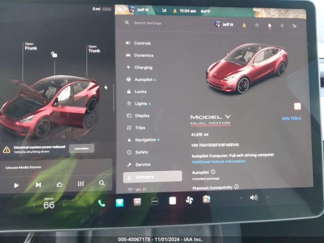 7SAYGDEFXNF468140 Tesla Model Y Performance Dual Motor All-wheel Drive