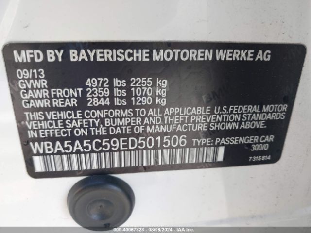 WBA5A5C59ED501506 BMW 528I