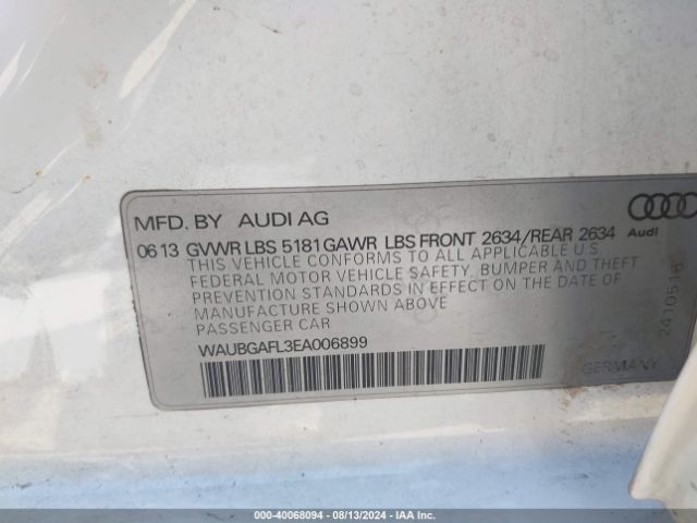WAUBGAFL3EA006899 Audi S4 3.0t Premium Plus